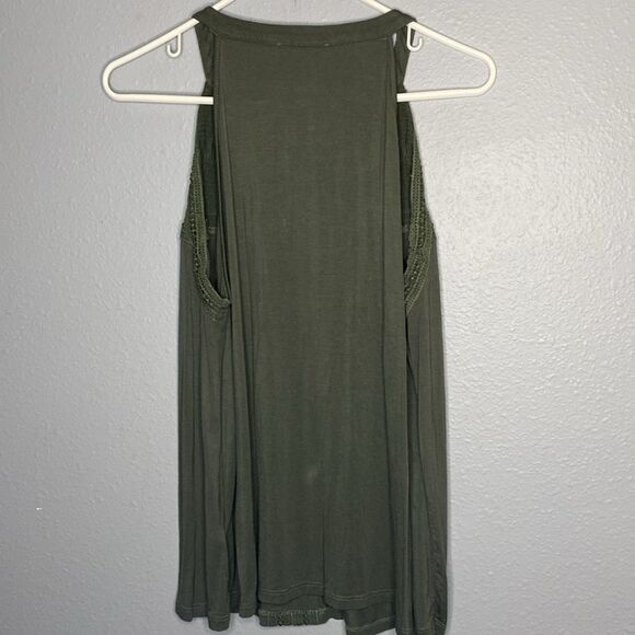 Cable & Gauge Green Racerback Crochet Tank Top Size XL - Picture 7 of 7